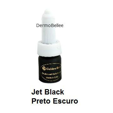 Pigmento Golden Rose Jet Black - Preto Escuro 8ml